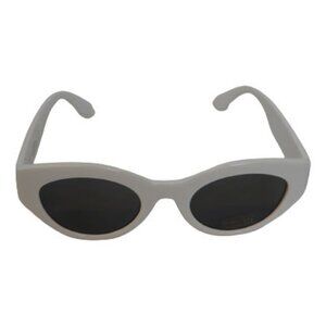 Petals & Peacock All Day Everyday White Meow Meow Cat Eyes Sunglasses - NEW
